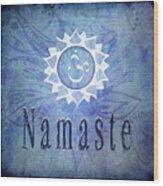 Chakras Yoga Namaste V2 Wood Print