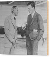 Charles Lindbergh Talking With Henry Wood Print
