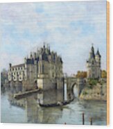 Chateau De Chenonceau - Emmanuel Lansyer Wood Print