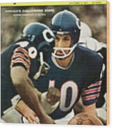 Chicago Bears Qb Rudy Bukich, 1966 Nfl Football Preview Sports Illustrated Cover Wood Print