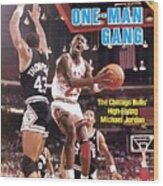 Chicago Bulls Michael Jordan... Sports Illustrated Cover Wood Print