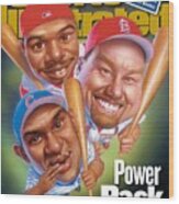 Chicago Cubs Sammy Sosa, Cincinnati Reds Ken Griffey Jr Sports Illustrated Cover Wood Print