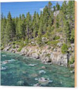Chimney Beach Turquoise Waters Lake Tahoe Wood Print