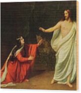 Christ Appears To Mary Magdalene Wood Print