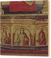 Christ With St. Peter And St. Paul, From The Predella Of The San Martino Polyptych Wood Print