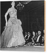 Christian Dior Fashion Show In Germany Wood Print