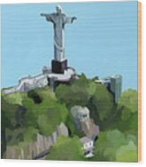 Christianity Of Corcovado Wood Print