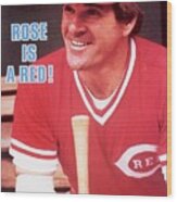 Cincinnati Reds Manager Pete Rose Sports Illustrated Cover Wood Print