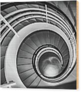 Circular Stairway Wood Print