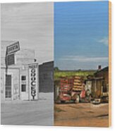 City - Questa Nm - Free Air And More 1939 - Side By Side Wood Print