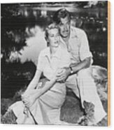 Clark Gable And Grace Kelly In Mogambo -1953-. Wood Print