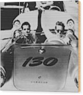 Classic James Dean Porsche Photo Wood Print