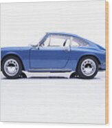 Classic Porsche 911 Model On White Wood Print