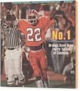 Clemson University Perry Tuttle, 1982 Orange Bowl Sports Illustrated Cover Wood Print