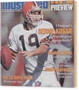 Cleveland Browns Qb Bernie Kosar, 1988 Nfl Football Preview Sports Illustrated Cover Wood Print