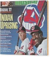 Cleveland Indians Cory Snyder And Joe Carter, 1987 Mlb Sports Illustrated Cover Wood Print