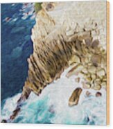 Cliffs In Acapulco Mexico Ill Wood Print