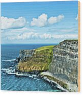 Cliffs Of Moher On A Extraordinary Wood Print