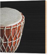 Close-up Of A Djembe Wood Print