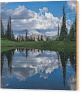 Cloud Reflections At Lake Tipsoo Wood Print