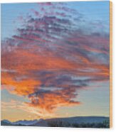 Clouds At Sunset, Black Canyon Of The Gunnison National Park, Colorado Wood Print