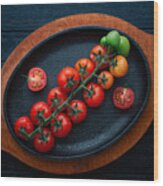 Colourful Tomatoes Wood Print