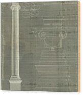 Column Blueprint Ii Wood Print