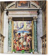 Conversion Of Saint Paul At San Marcello Al Corso In Rome Wood Print