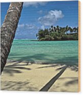 Cook Islands Beach Wood Print