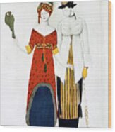 Costume Moderne, 1910. Artist Leon Bakst Wood Print