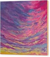 Cotton Candy Skies Wood Print