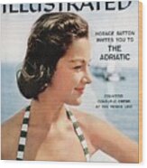 Countess Consuelo Crespi, 1956 Swimsuit Sporting Look Sports Illustrated Cover Wood Print
