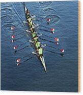 Crew Team Rowing Wood Print