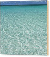Crystal Clear Caribbean Sea Wood Print