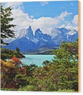 Cuernos Del Paine,  Patagonia Wood Print