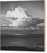 Cumulus Cloud Over Kona, Hawaii Wood Print
