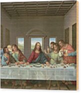 Da Vinci-the Last Supper Wood Print