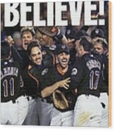 Daily News Front Page Of Wrap, Believe Wood Print