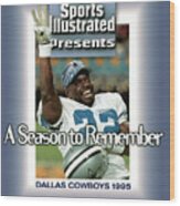 Dallas Cowboys Emmitt Smith, Super Bowl Xxx Sports Illustrated Cover Wood Print