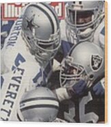 Dallas Cowboys Ken Norton Jr And Thomas Everett Sports Illustrated Cover Wood Print