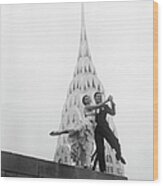 Dancing By The Chrysler Building Wood Print