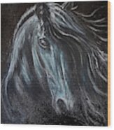 Dark Horse Wood Print