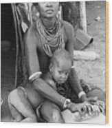 Dassanech Mother And Child Wood Print