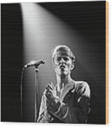 David Bowie In Concert Wood Print