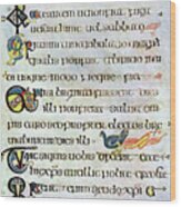 Decorated Text Page, 800 Ad, 20th Wood Print