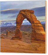 Delicate Arch Before Sunset Wood Print