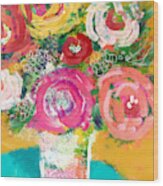 Delightful Bouquet 4- Art By Linda Woods Wood Print