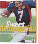 Denver Broncos Qb John Elway, Super Bowl Xxxii Sports Illustrated Cover Wood Print