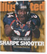 Denver Broncos Shannon Sharpe, 1999 Afc Championship Sports Illustrated Cover Wood Print