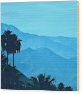 Desert Series - San Gorgonio Pass Blue Wood Print